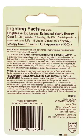 BC10W PHILIPS Landscape Cabinet Halogen Base Volt #2