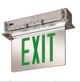 RLEX1RGCA-G QLLITE Rlex Recessed Recess Edge Lit Exit Sign