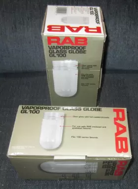 GL100 RAB Lighting Vaporproof Glass Globes