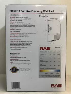 BRISK17FA20 RAB Ultra Economy Wall Pack Brisk Fa #2
