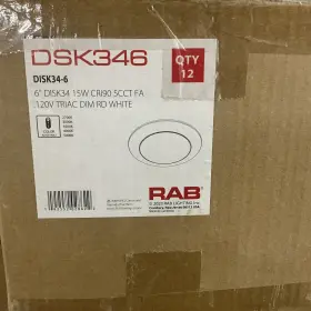 DSK34-6R16930120WS RAB Selectable Mount Light