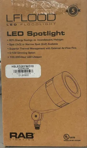HSLED26YW-D10 RAB Led Spotlight