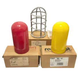 VGL-1 RED DOT Light Cage Glass Globe Inserts Fixture