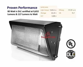 51-123 RUGGEDGRADE Led Wall Pack Durado Blade Semi #2