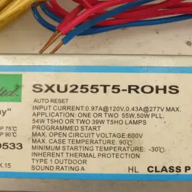 SXU255T5 SAGE LIGHTING Ballast #2