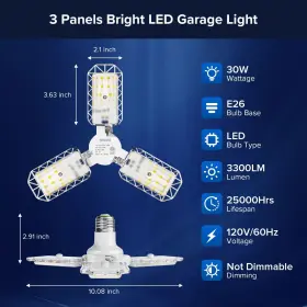 C21FS-30W SANSI Led Garage Light Panels Deformable Ceiling #3
