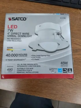 S11709 SATCO Sacco Led Ftft Wire Gimbal Downlight