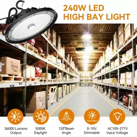 730637501419 SHINEWOO Ufo Led High Bay Light Dimmable #3