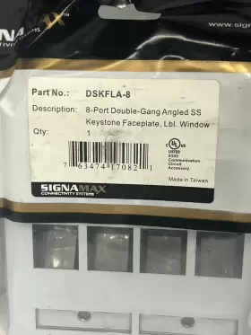 DSKFLA-8 SIGNAMAX Double Gang Angled Keystone Faceplate #2