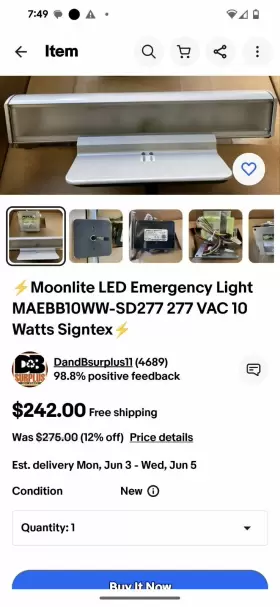 10WATTS SIGNTEX Moonlite Led Emergency Light Mue #3