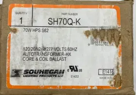 SH70Q-K SOUHEGAN LIGHTING High Pressure Sodium Hps