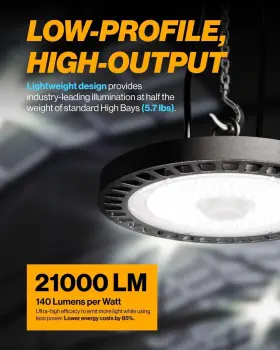 UFO-150W-5K-10PCK SUNCO Pack Led High Bay Light #2