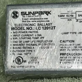 12012T SUNPARK ELECTRONICS Ballast #2