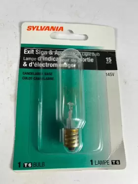 15T6-BL SYLVANIA Exit Sign Bulb Watts #3