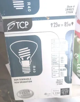 1R4023 Cfl Flood Light Bulb Fluorescent