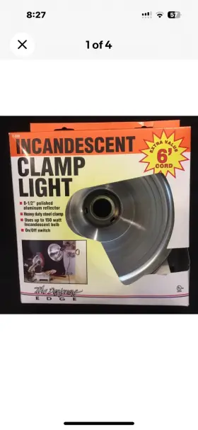 E-245 THE DESIGNERS EDGE Incandescent Clamp Light