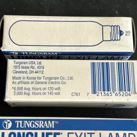 CT61 TUNGSRAM Ge Longlife Exit Lamp Base Set #2