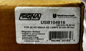 USB-1048-16 Signa Ballast Lamp Sign #2