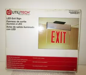144531 UTILITECH Led Exit Sign Base Wall Ceiling Mount