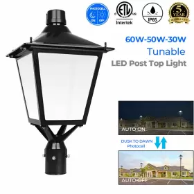 SK199152 WEDOLITE Dusk Dawn Led Post Top Light Tunable Area