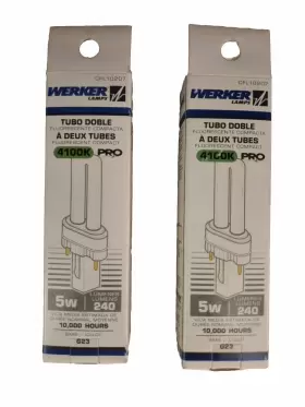 840821041130 WERKER LAMPS Twin Tube Fluorescent Lum Bulbs #2