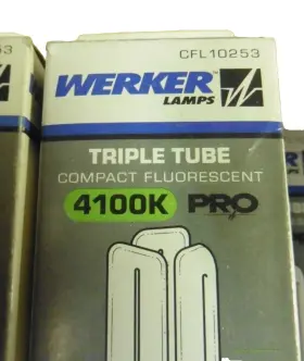840821041246 WERKER LAMPS Triple Tube Fluorescent Base