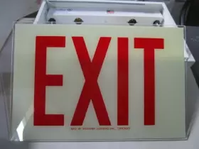 1577K11 WESTERN LIGHTING Glass Exit Sign Light Fixture