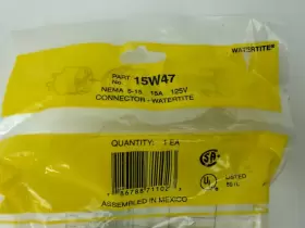 WOODHEAD 15W47 Watertite Single Receptacle Straight Blade #3