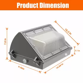 632030024888 WYZM Led Wall Pack Light Dusk Dawn Garden Front #2