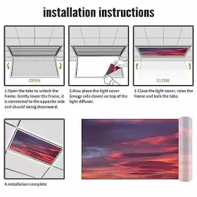 DT23-XL0787 XINLANA Fluorescent Light Covers Classroom Clouds #2
