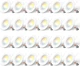 Amico 24 Pack 5/6 inch 5CCT LED Recessed Lighting, Dimmable