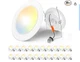 Amico 5/6 inch 5CCT LED Recessed Lighting 20 Pack, 1050LM Ultra-Thin Flat LED Ca