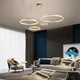 Ring Chandelier Pendant Light LED Ceiling Light Fixture Hanging LED Lamp 110W