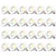 Amico 24 Pack 5/6 inch 5CCT LED Recessed Lighting, Dimmable, 12.5W=100W, 950L...