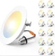 Amico Recessed Lighting 4 Inch,12 Pack 5CCT Flat LED Can Lights-7W=60W, 700LM