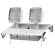 LED Emergency Light Recessed 2 Heads Battery Backup 120-277V UL White Exitronix