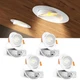 LED Recessed Lighting 4 Pack Inch 5CCT Dimmable 360 Adjustable Amico Gimbal