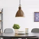 SEI Furniture AMZ3302TL Southern Enterprises Karen Wood Look Pendant Light, N...