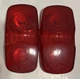 (2x) Do-Ray SS-105 Red Lenses Assembly Oval Cap SAE-PI-69 Lens Vintage