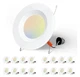 Amico 5/6 inch 5CCT LED Recessed Lighting 20 Pack, 1050LM Ultra-Thin Flat LED.