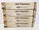 (4) NEW Bulbrite 4.5W LED T8 3000K Filament Bulbs E12 Base Clear Dimmable 776724