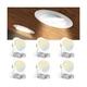 Amico 6 Pack 6 Inch 5CCT Gimbal LED Recessed Lighting, 360&deg;&90&deg; Adjust