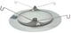 Elite B 601 6" White Shower Trim w/ Glass Frosted Lens & Steel Retention Clips