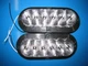 (2) TecNiq White Back up reverse 6" oval surface mount LED lamps 
