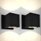 Luxrite Outdoor LED Cube Wall Light 3CCT 3000K-5000K 18W IP65 ETL 2-Pack