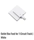 E-conolight E-KC291W Outlet Box End Feed Single Circuit Track Lighting White