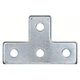 25pk Power-Strut Tee Splice Plate, 4-Hole Steel/Electro-Galvanized #19