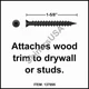 (5000) Black Drywall Sharp Point Screw 6 x 1-5/8 Square Drive Trim Head #137995 (5000) Black Drywall Sharp Point Screw 6 x 1-5/8 Square Drive Trim Head #137995