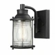 NEW!!! Globe Electric 1-Light Outdoor Wall Sconce Dark Bronze Seeded Glass Shade