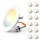Amico Recessed Lighting 4 Inch, 12 Pack 5CCT Flat LED Can Lights, 2700K/3000K...